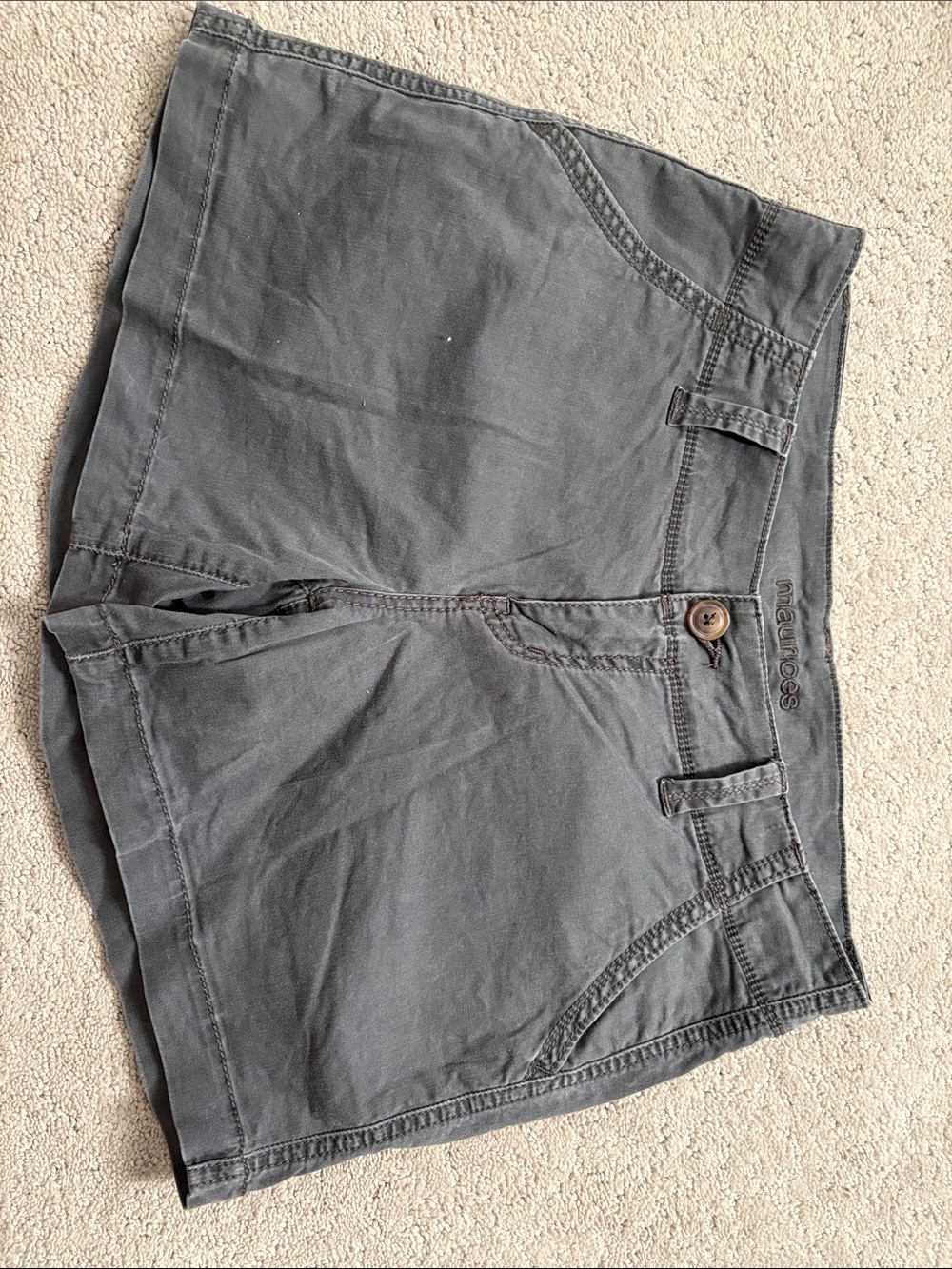 Maurices Dark Gray Women’s Jean Shorts